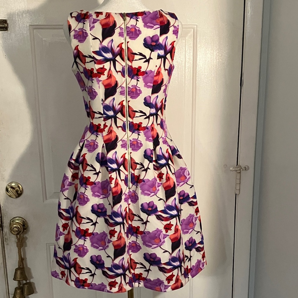 Gabby Skye Floral Mini Dress - Purple and Red - Picture 3 of 16